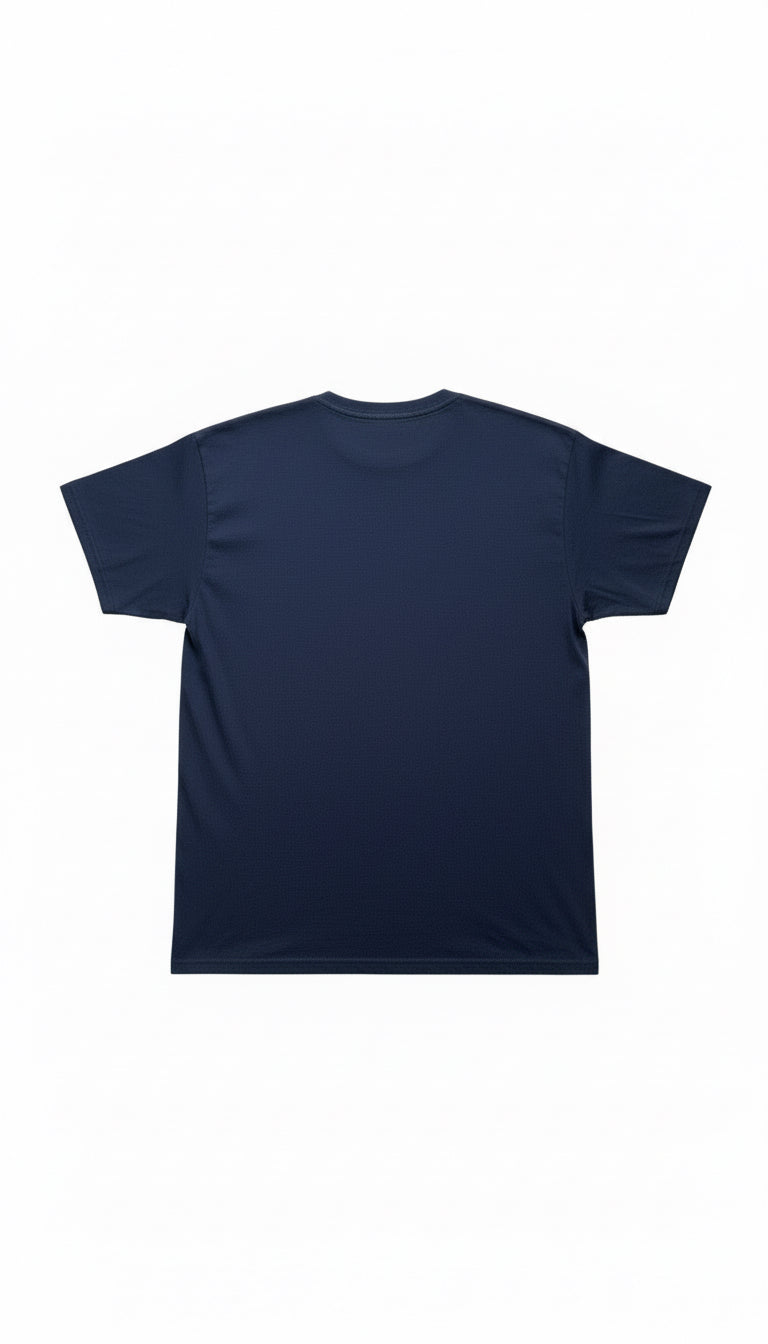 Black T-Shirt back on white background