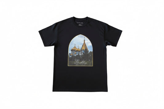 "at heaven's doorsill" black T-Shirt