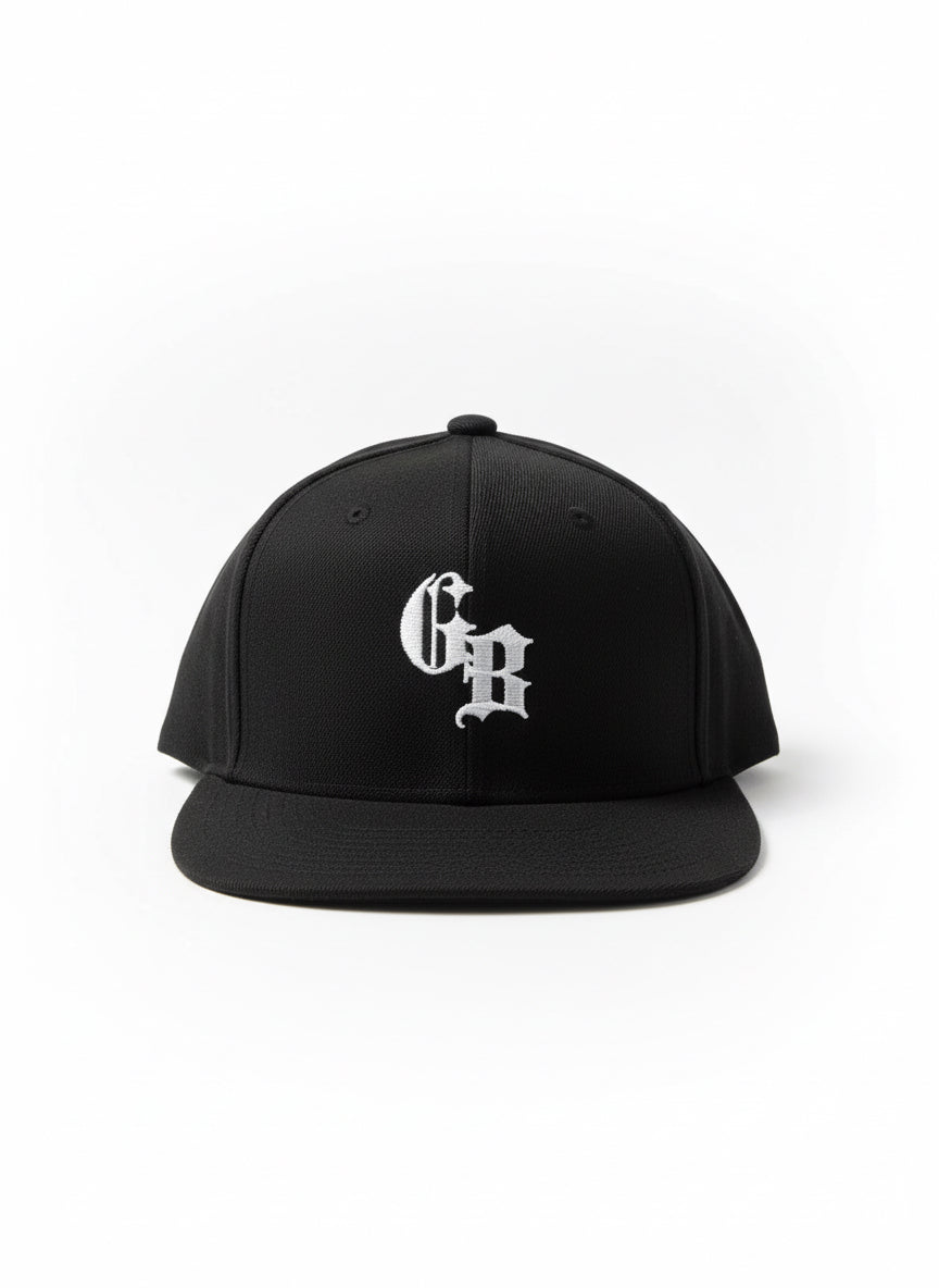 Black cap with Godbless Orthodox logo on white background