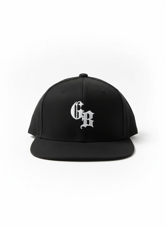 Black cap with Godbless Orthodox logo on white background